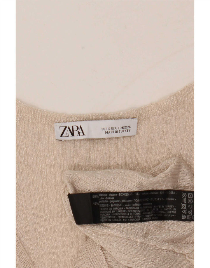Bluză fără mâneci pentru femei Zara UK 10 Small Gri Viscose
