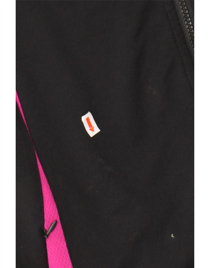 FILA Womens Tracksuit Top Jacket UK 16 Large Black Colourblock Polyester Vintage Fila and Second-Hand Fila from Messina Hembry 