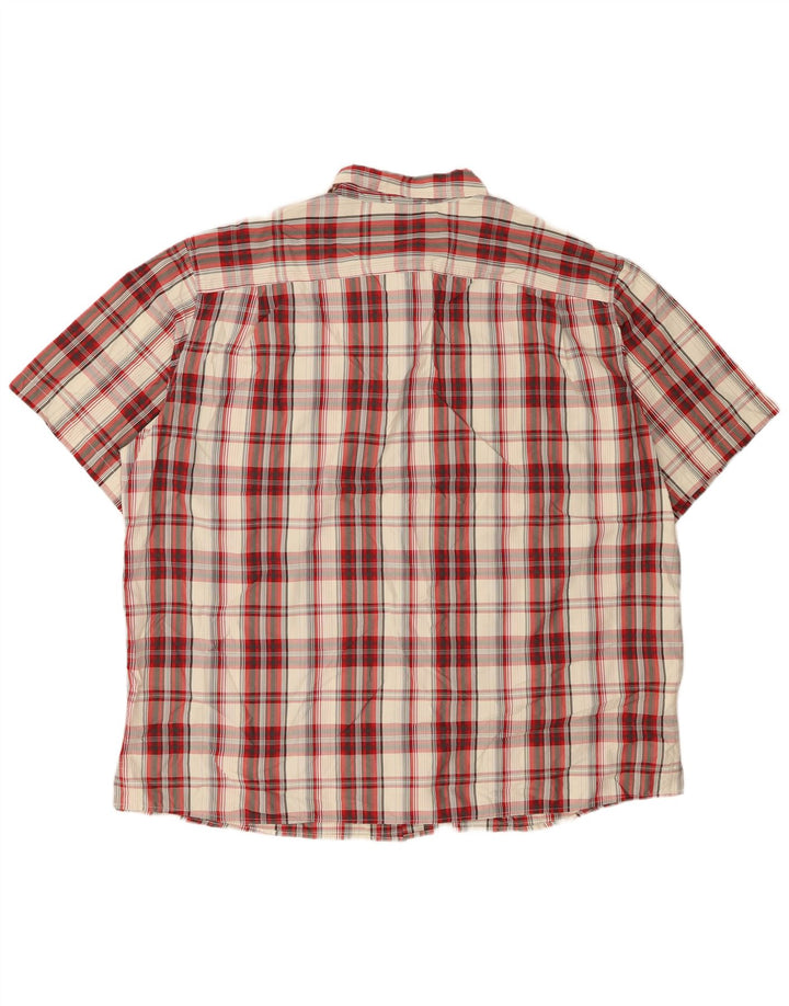 Cămașă cu mânecă scurtă pentru bărbați EDDIE BAUER 2XL poliester cu carouri roșii