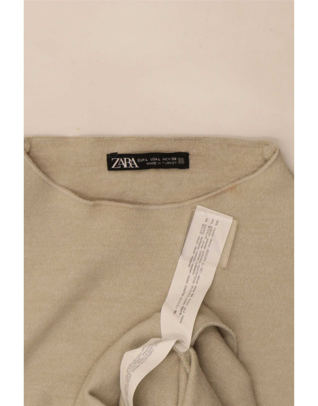 Rochie teacă pentru femei Zara UK 14 mare, bej, viscoză