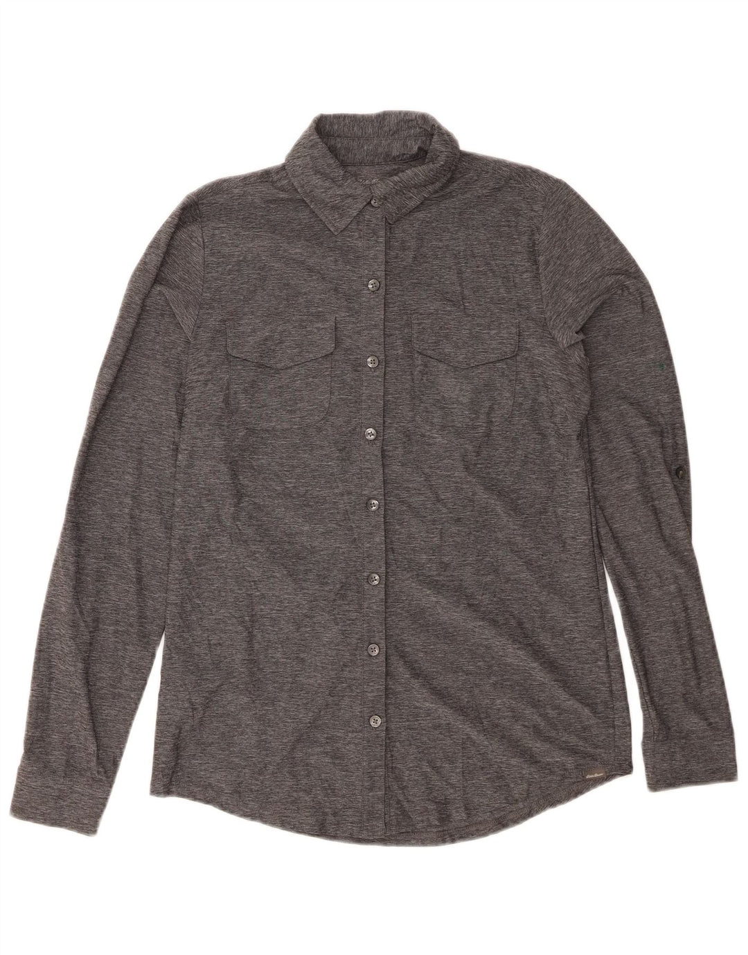 Cămașă EDDIE BAUER pentru femei UK 6 XS Poliester cu pături gri