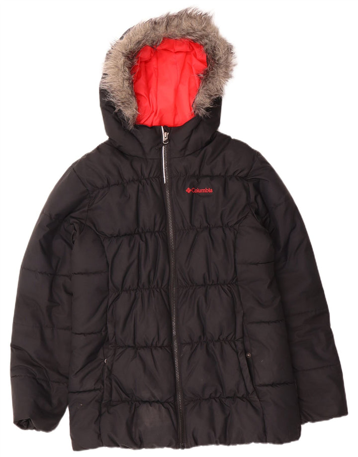 Jachetă căptușită cu glugă Columbia pentru femei UK 18 XL poliester negru