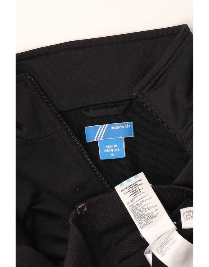 Jachetă de top pentru trening Adidas pentru femei UK 14 Poliester mediu negru