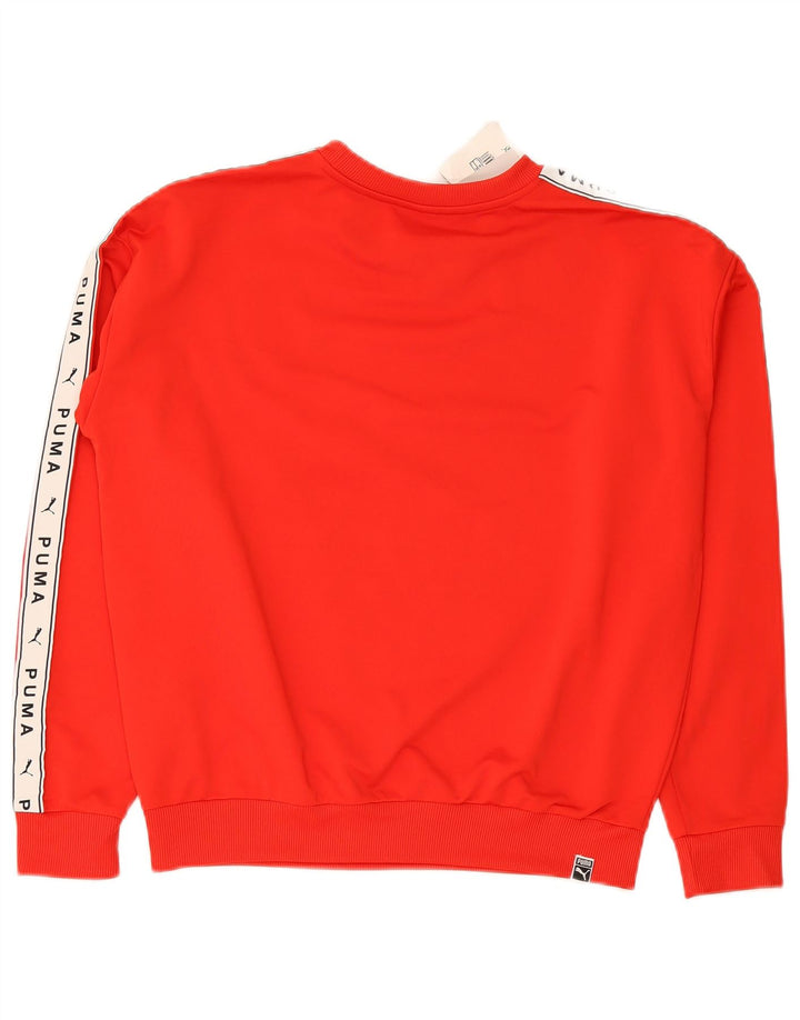 Pulover de hanorac grafic Puma pentru femei UK 12 Medium Red Colorblock