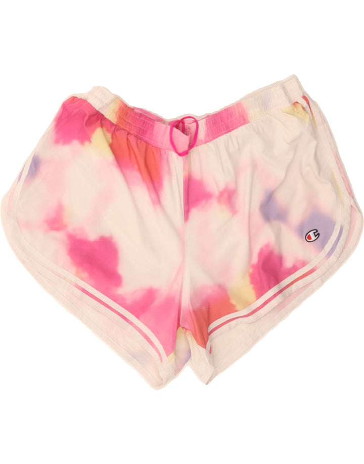 CHAMPION Womens Sport Shorts UK 20 2XL Multicoloured Tie Dye Polyester Vintage Champion and Second-Hand Champion from Messina Hembry 