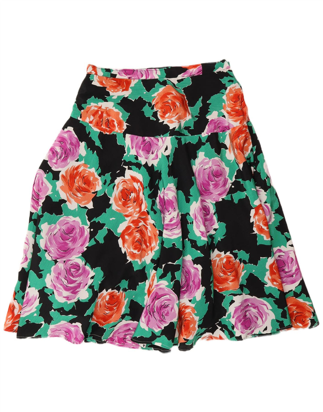 Fusta evazată pentru femei Vintage W28 Medium Multicolor Floral