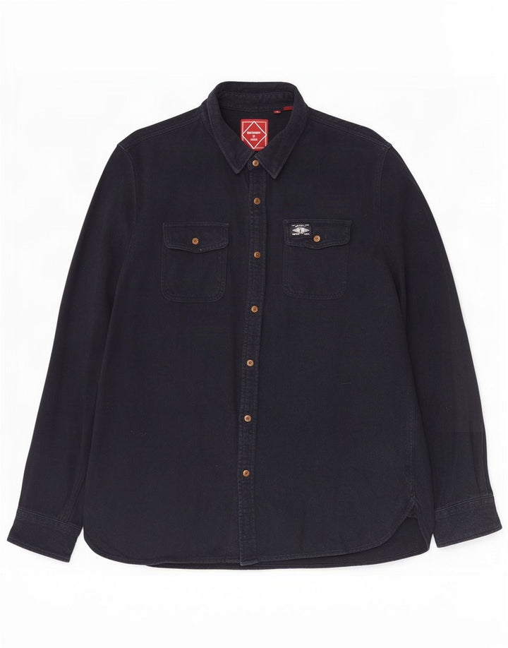 Cămașă de blugi pentru bărbați Superdry 2XL, bumbac bleumarin