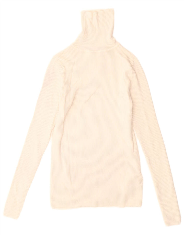 Marks & Spencer Pulover cu gât rulat pentru femei UK 10 Small White Viscose