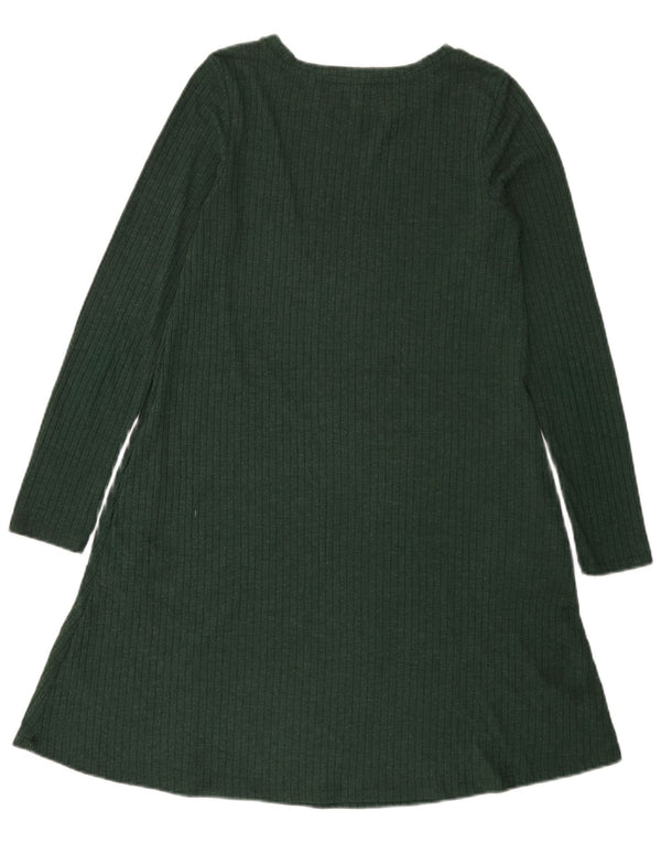 Rochie pulover cu mânecă lungă pentru femei Marks & Spencer UK 8 Poliester verde mic