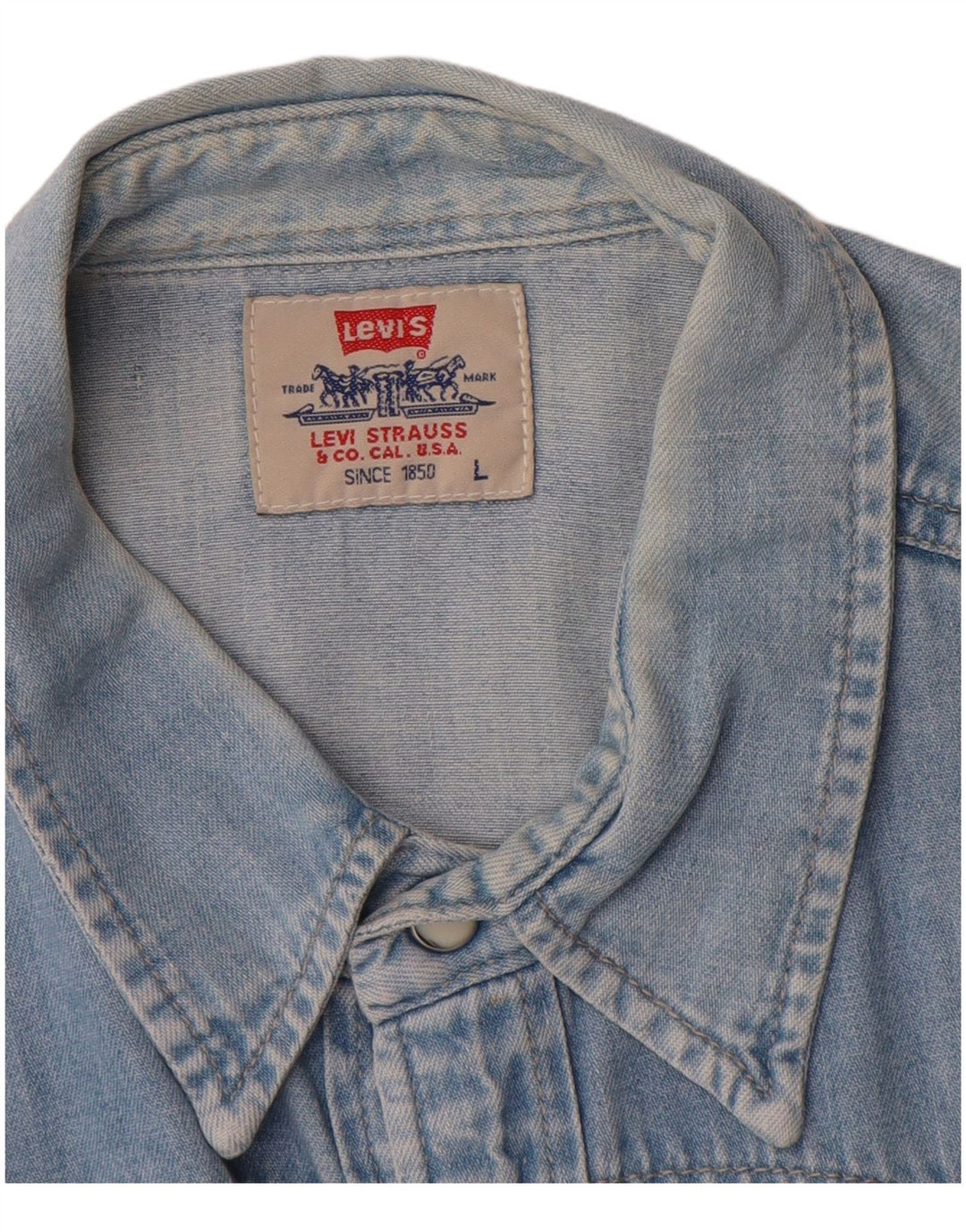 Cămașă de blugi pentru bărbați Levi's, mare, albastru, bumbac
