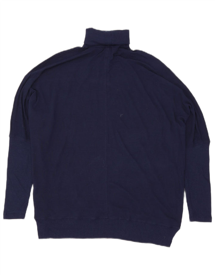 Pulover supradimensionat pentru femei Zara, cu gât rulat, UK 10 Mic, bleumarin