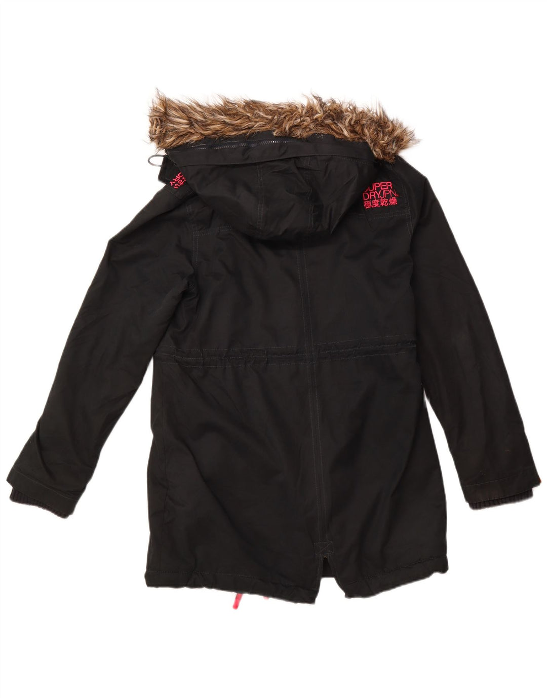 SUPERDRY Windparka Graphic Hooded Parka Jacket pentru femei UK 14 Large Black