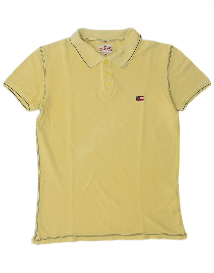 Tricou polo Wrangler pentru bărbați, bumbac galben mediu