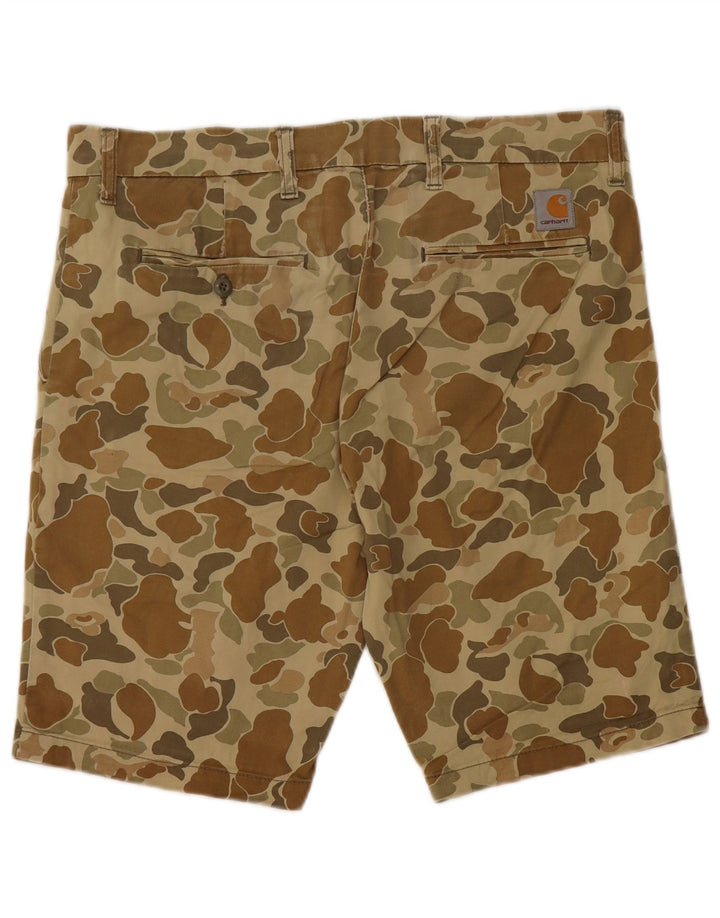 Pantaloni scurți chino bermude CARHARTT pentru bărbați W32 bumbac camuflaj mediu kaki