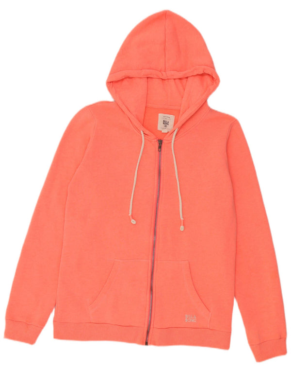 Pulover Billabong pentru femei, cu fermoar, UK 14, bumbac portocaliu mediu