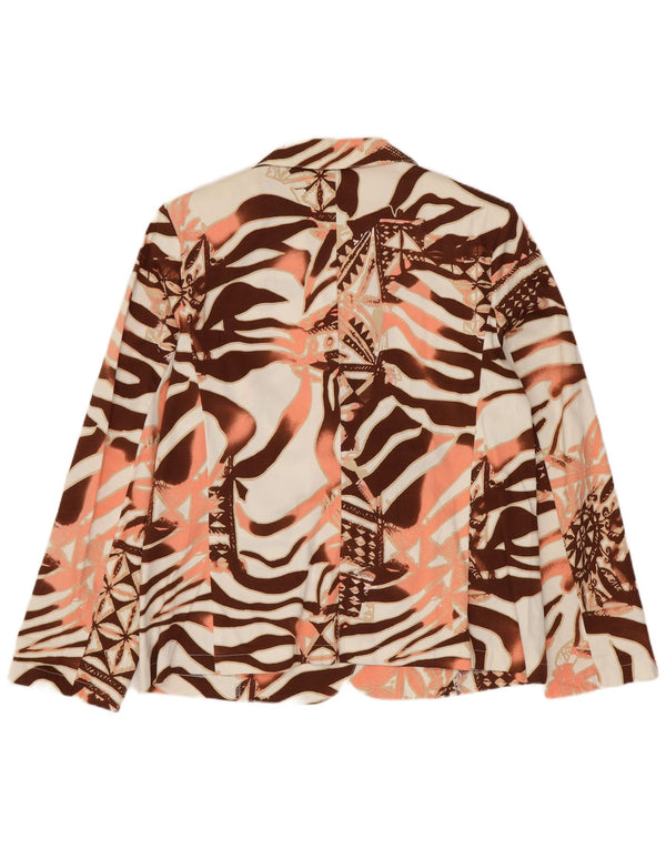 Jachetă pentru femei VINTAGE UK 14, mare, multicoloră, cu imprimeu animal