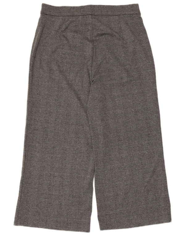 Pantaloni tăiați pentru femei Marks & Spencer UK 16 Large W34 L24 Gri Check