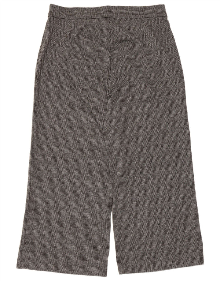 Pantaloni tăiați pentru femei Marks & Spencer UK 16 Large W34 L24 Gri Check