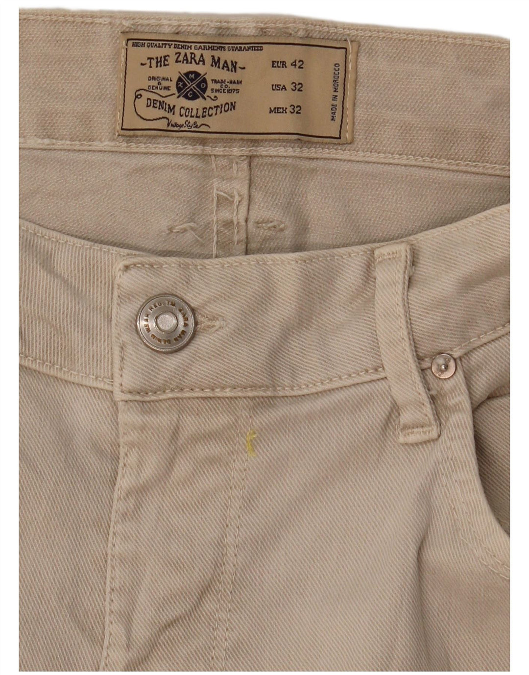 Pantaloni scurți casual pentru bărbați Zara EU 42 Large W32 Bej