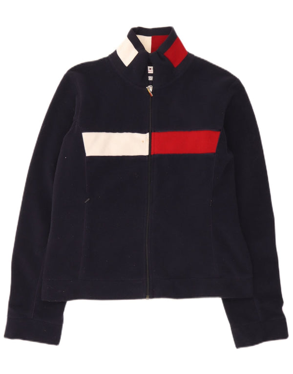Jachetă fleece pentru femei Tommy Hilfiger UK 16, mare, bleumarin, color block