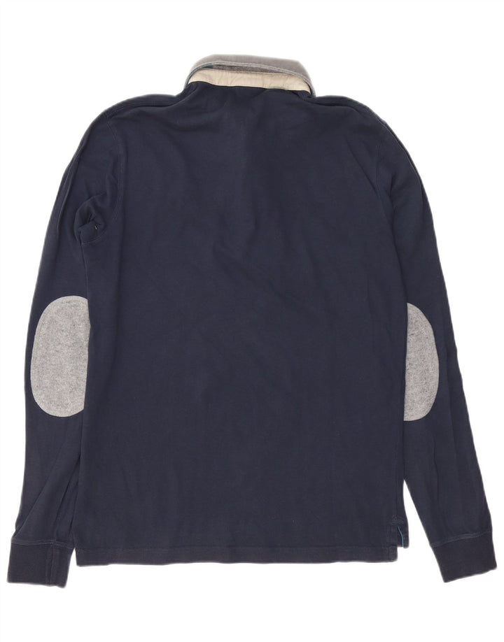 Tricou polo rugby cu mânecă lungă pentru bărbați Fred Mello, albastru bleumarin mediu