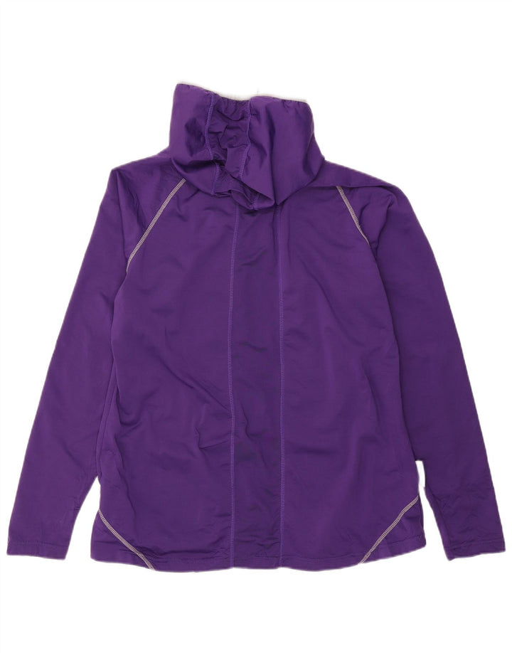 Top cu mânecă lungă pentru bărbați Mountain Warehouse, cu glugă și cu fermoar, violet mediu