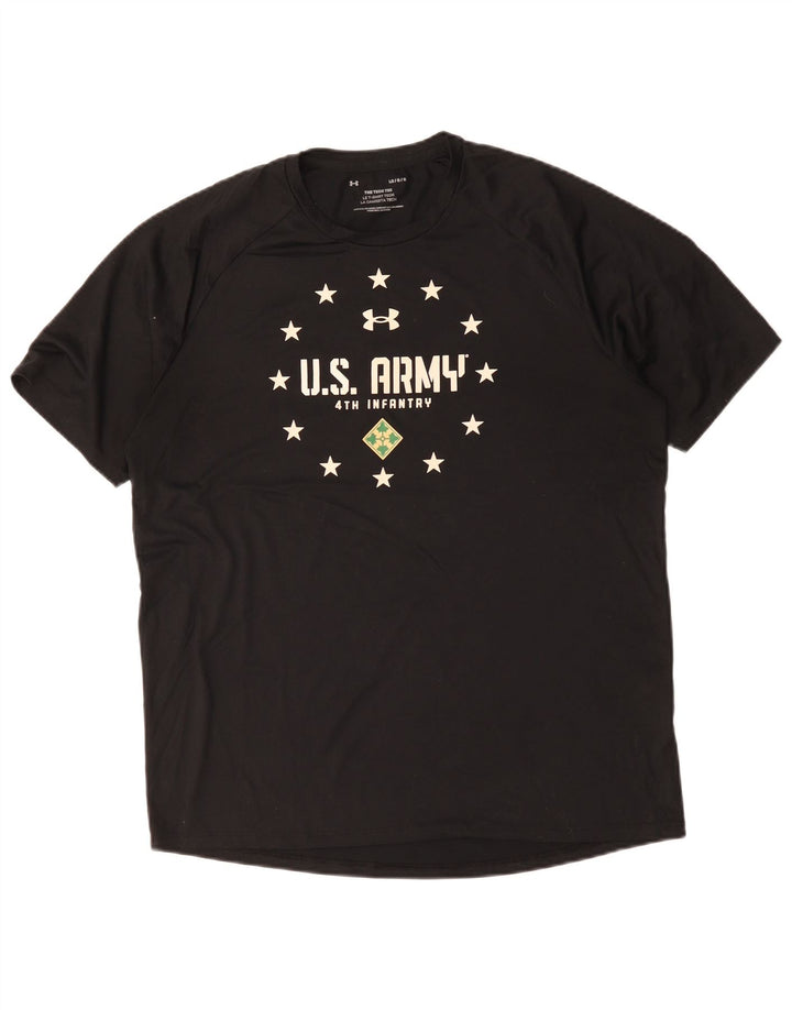 Tricou grafic Under Armour pentru bărbați Army SUA Top mare negru