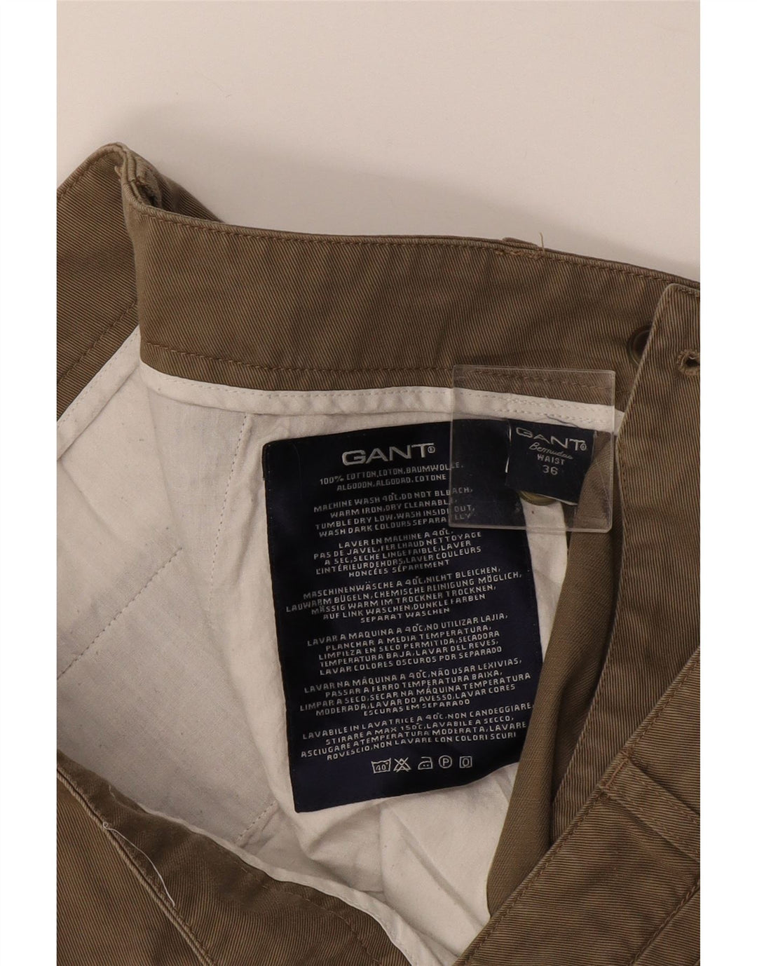 Pantaloni scurti chino bermude Gant pentru bărbați W36, mari, bej, bumbac