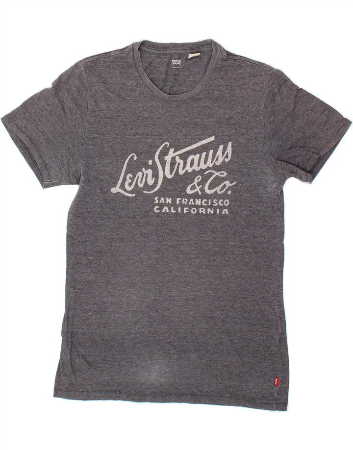 LEVI'S Mens Graphic T-Shirt Top Small Grey Flecked Vintage Levi's and Second-Hand Levi's from Messina Hembry 