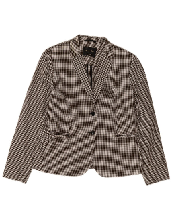 Massimo Dutti Jachetă Blazer pentru Femei cu 2 Nasturi EU 44 XL Negru Houndstooth