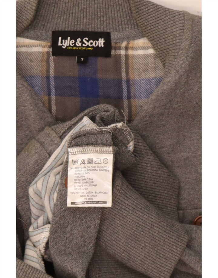 Pulover cardigan pentru bărbați Lyle & Scott, bumbac gri mic