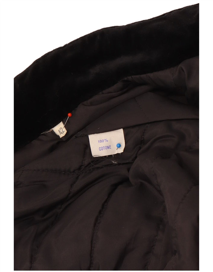 Bomber Vintage pentru femei din catifea IT 42 Medium Black Bumbac