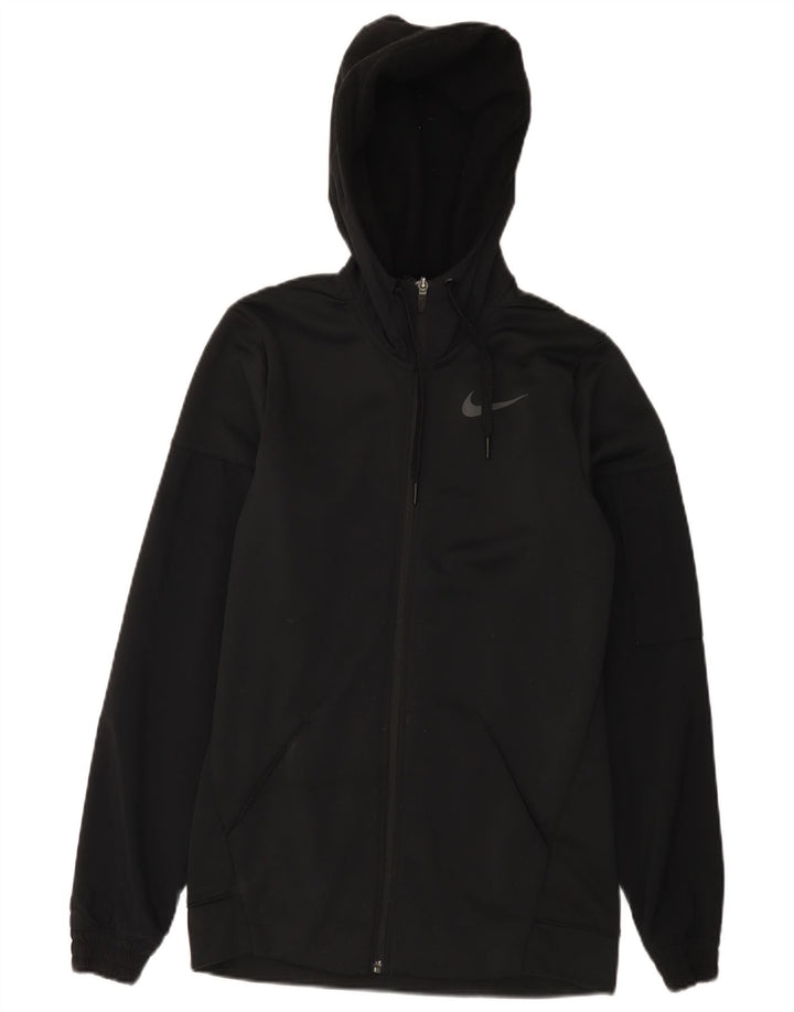 Pulover Nike pentru bărbați Dri Fit, cu fermoar, poliester mic, negru