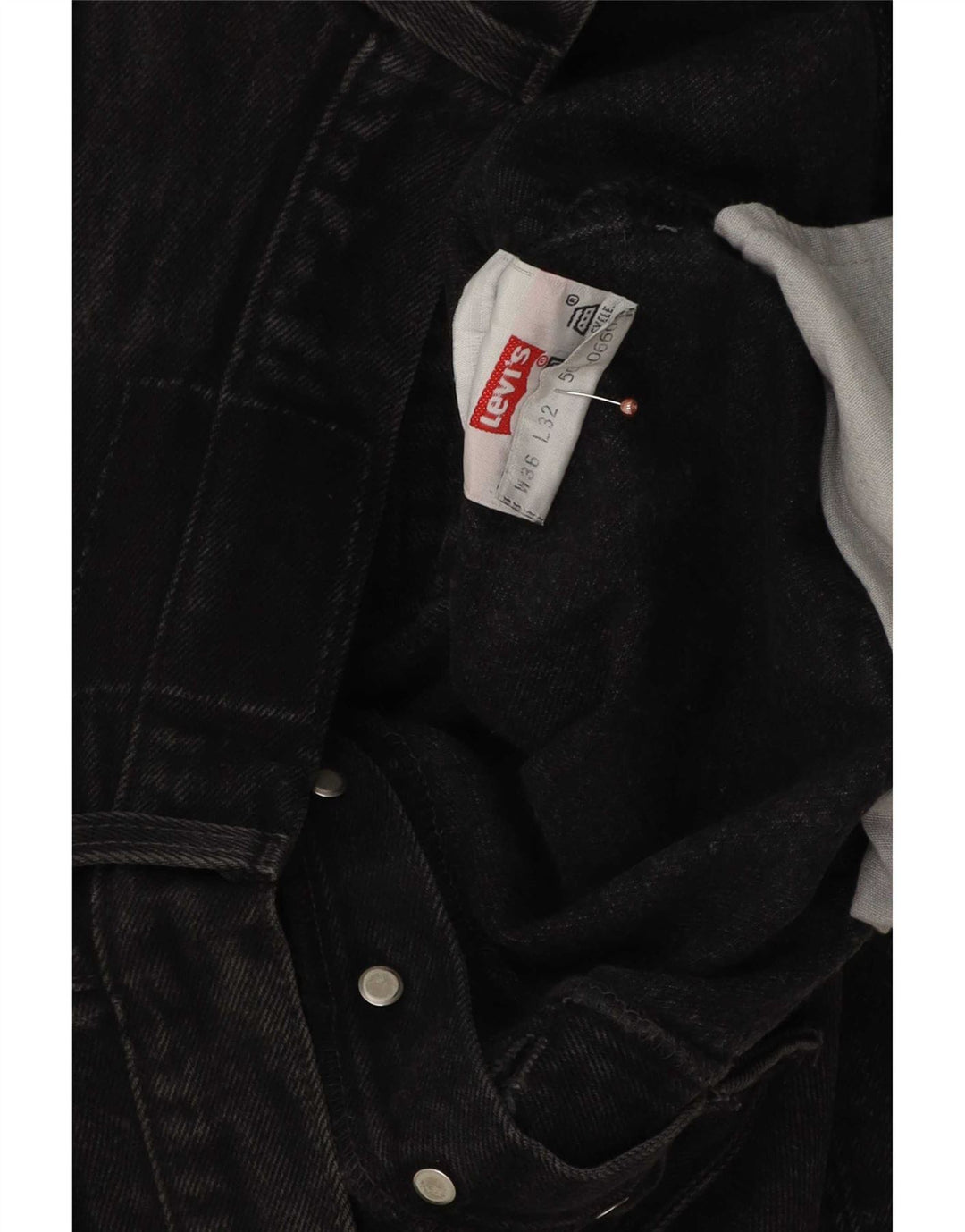 Blugi drepti pentru bărbați Levi's W36 L32 bumbac negru