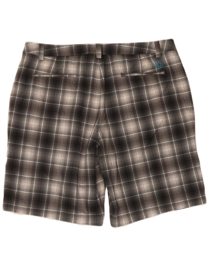 Pantaloni scurți chino pentru bărbați Puma W40 XL, poliester cu carouri gri