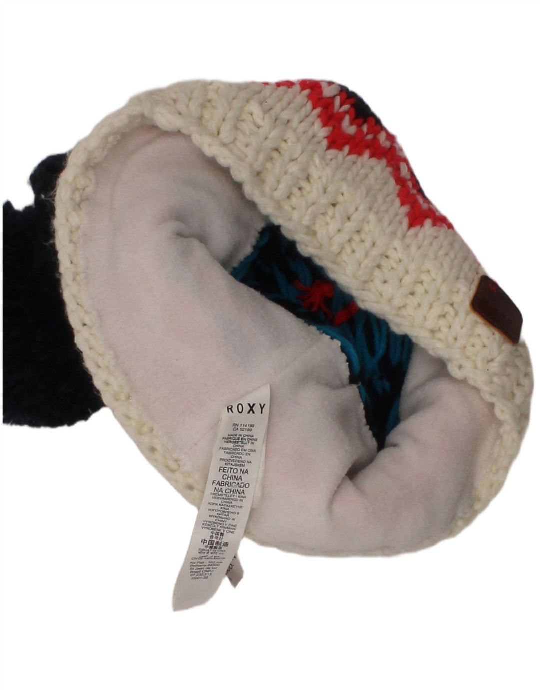Pălărie Roxy pentru femei, tricot, mărime, albastru marin Fair Isle poliester iarnă