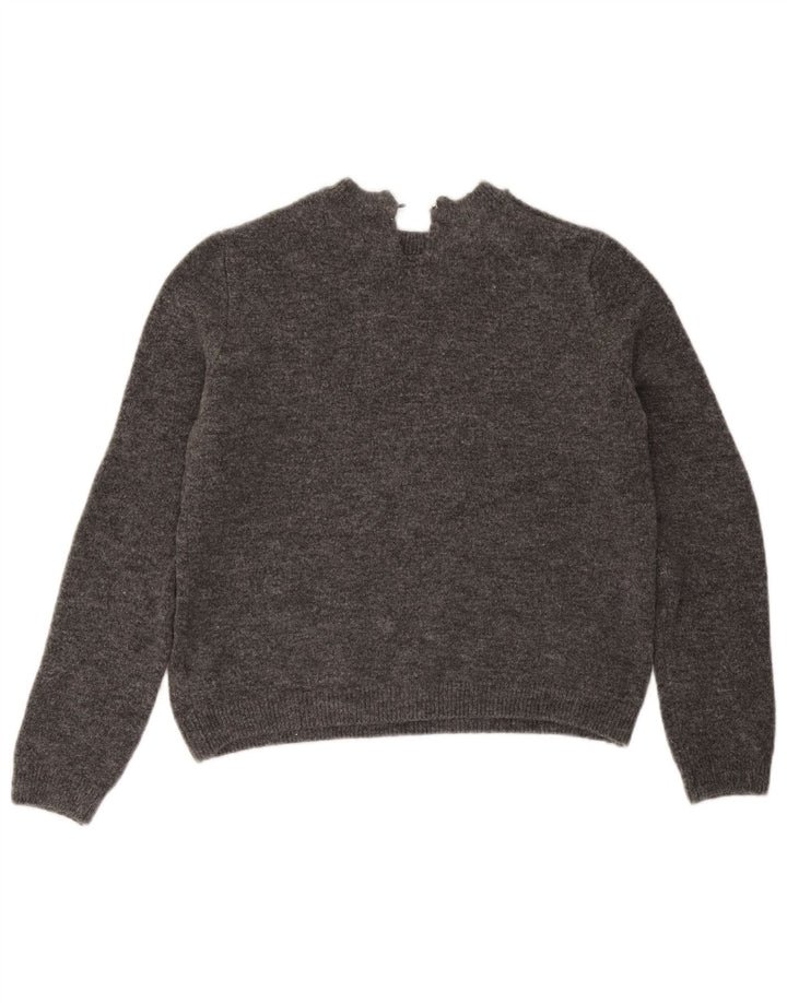 Pulover pentru femei Marks & Spencer cu gât de barcă UK 14 Medium Gri Acrilic