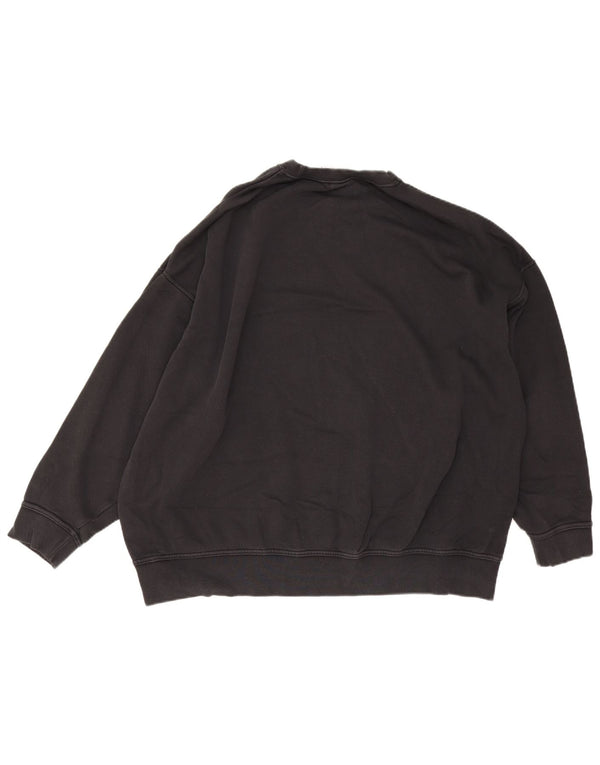 Hanorac Nike pentru bărbați, cu tăiere lejeră, pulover mic, negru, bumbac