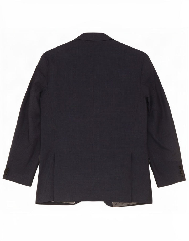Blazer pentru bărbați Hugo Boss cu 2 nasturi UK 52 XL Lână bleumarin