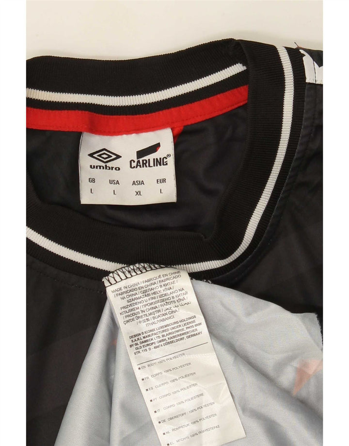 Tricou grafic pentru bărbați Umbro Top mare poliester geometric negru