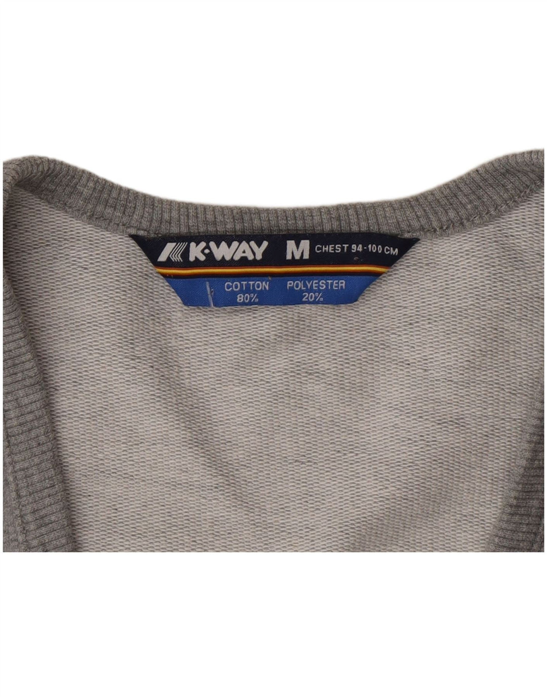 K-Way Jachetă de trening fără mâneci pentru băieți 12-13 ani, bumbac, gri mediu
