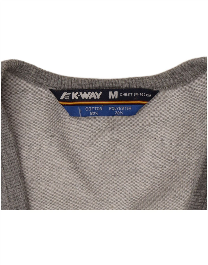 K-Way Jachetă de trening fără mâneci pentru băieți 12-13 ani, bumbac, gri mediu