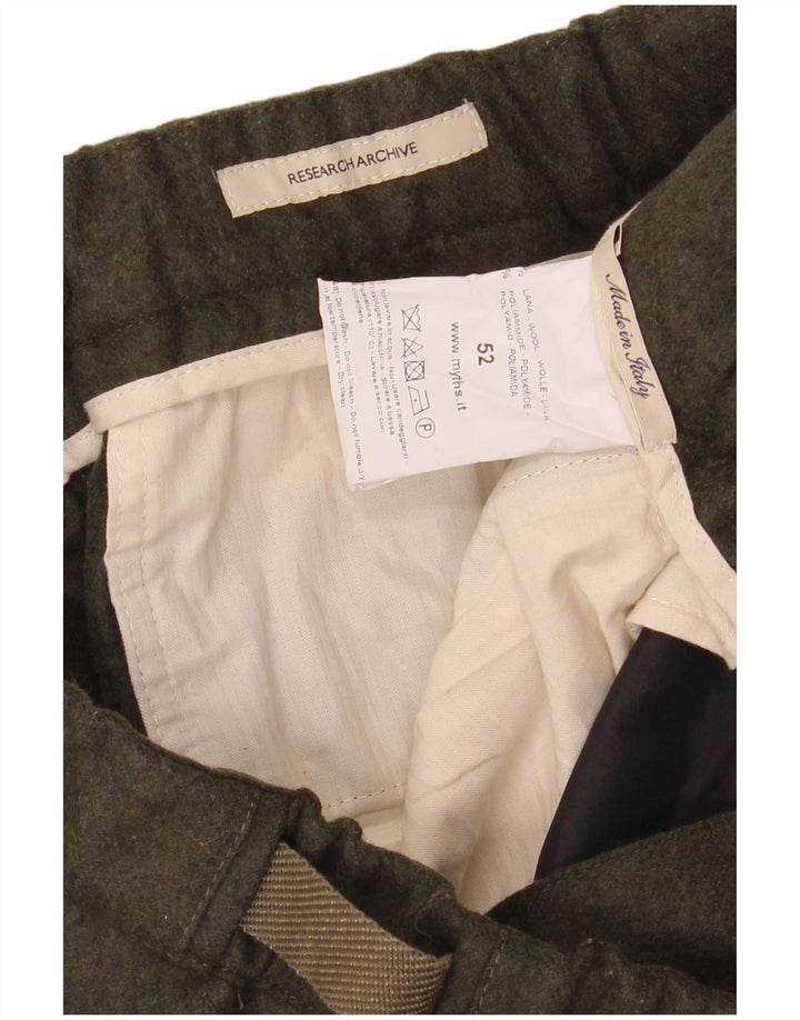 Myths Pantaloni casual subțiri pentru bărbați IT 52 XL L36 L32 Lână verde