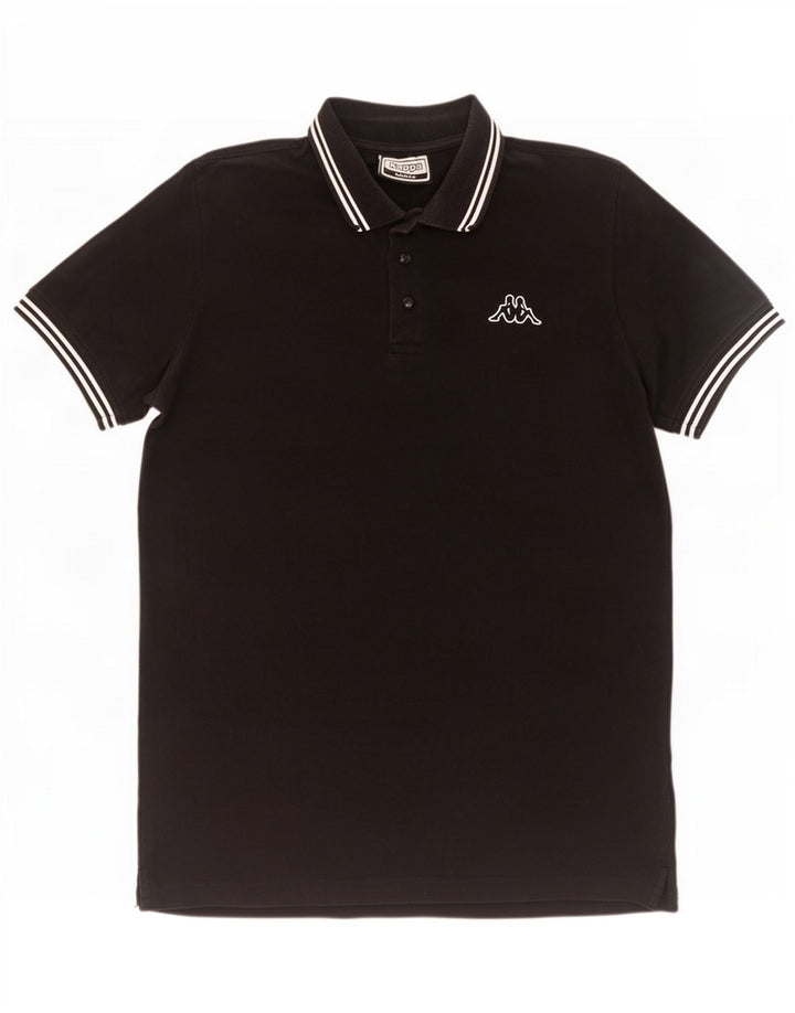 Cămașă polo pentru bărbați Kappa, bumbac cu dungi negre