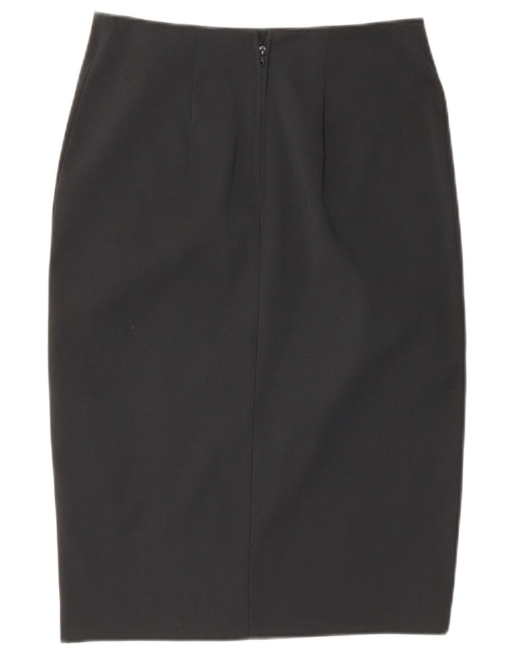 Fusta creion vintage pentru femei XS W26 poliester negru