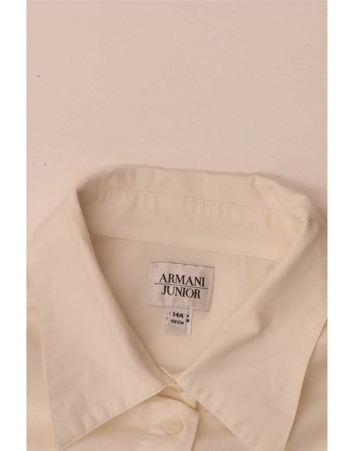 Cămașă Armani Junior Fete 13-14 Ani Bumbac Alb