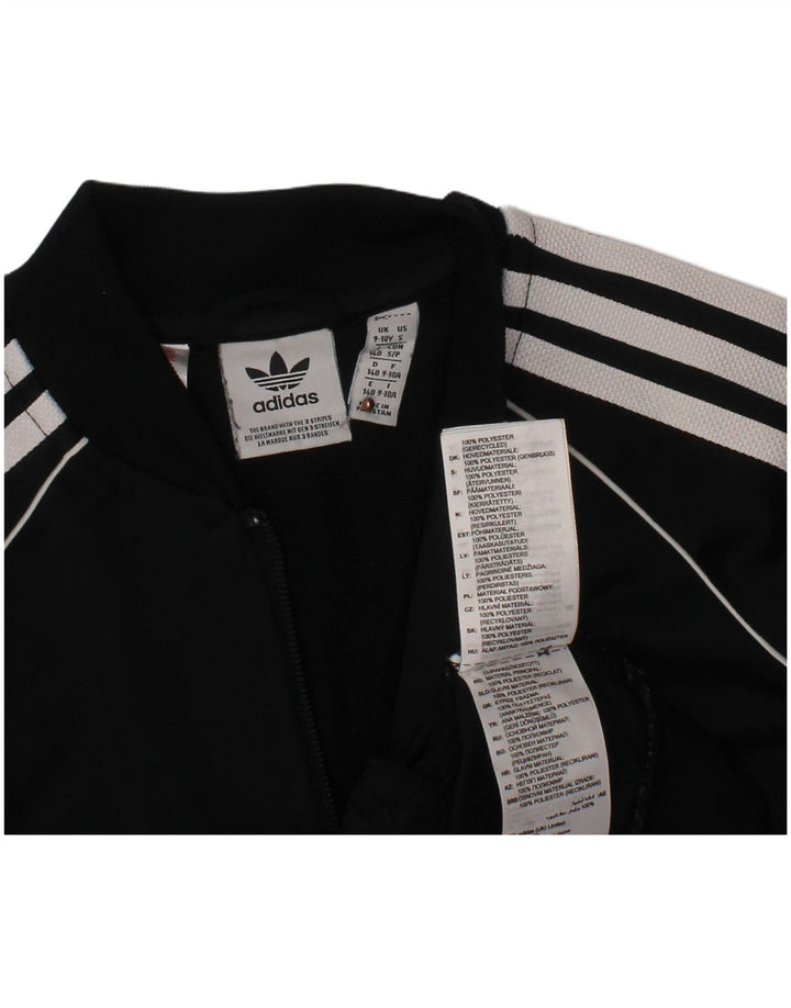 Jachetă de trening pentru băieți ADIDAS 9-10 ani poliester negru