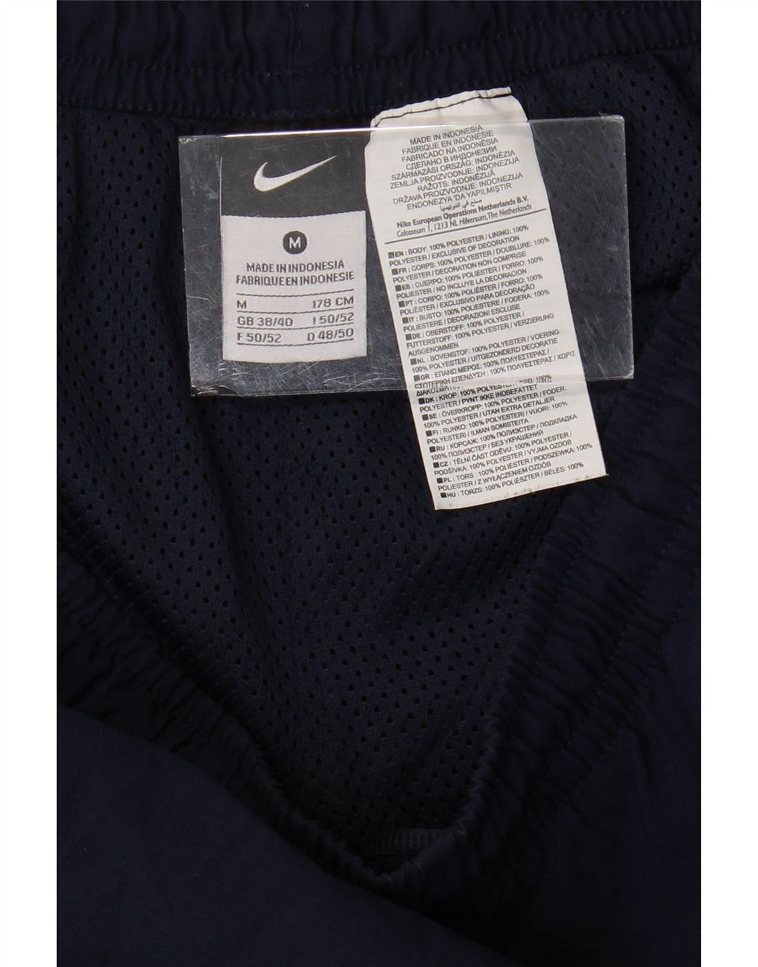 Pantaloni de trening pentru bărbați NIKE UK 38/40 Poliester mediu albastru bleumarin