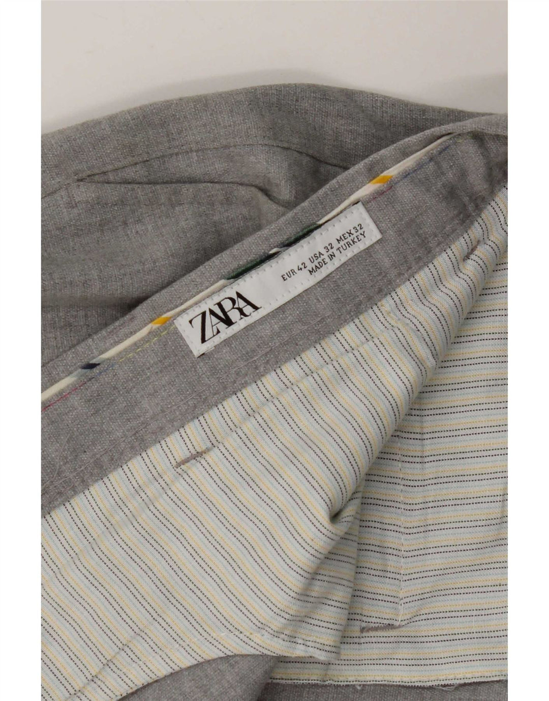 Pantaloni de costum slim pentru bărbați Zara EU 42 Mari L32 L28 Gri