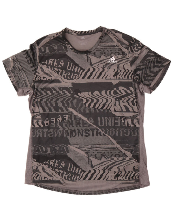 Tricou Adidas Aeroready Graphic Top XL Gri Poliester Geometric